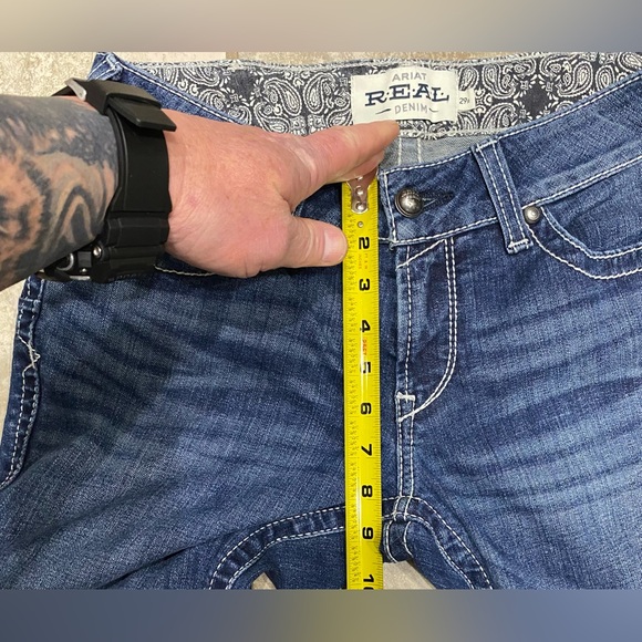 Ariat R.E.A.L. Western Straight Denim  Jeans 29x33 Stretch EUC - Picture 10 of 11